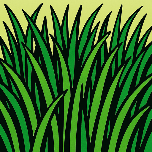 Make a image that were a crop on grass.
2d.  High contrast.  No shadows