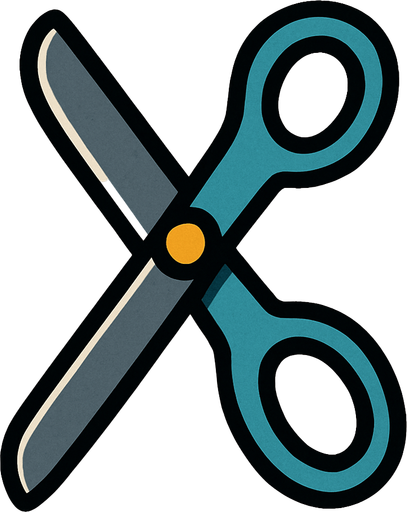 scissors.
In-Game asset.  2d.  High contrast.  No shadows