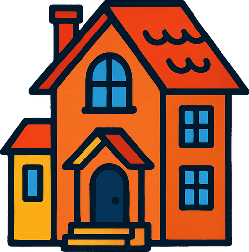 house.
In-Game asset.  2d.  High contrast.  No shadows