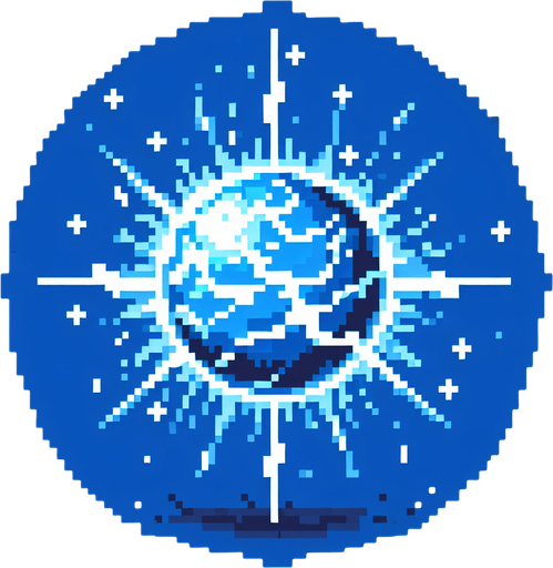 pixel art blue light thunder ball.
Single Game Texture.  In-Game asset.  2d.  Blank background.  High contrast.  No shadows