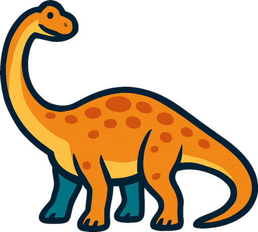 Diplodocus.
In-Game asset.  2d.  High contrast.  No shadows