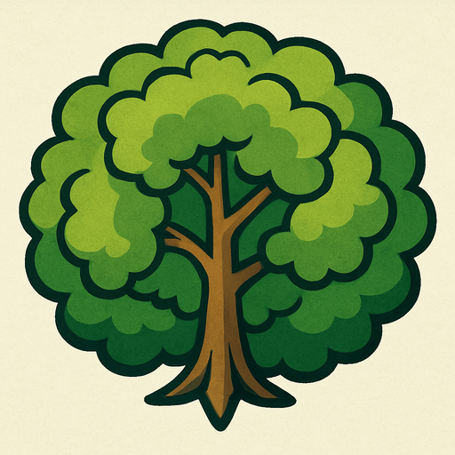 Kuş bakışı agaç.
In-Game asset.  2d.  High contrast.  No shadows