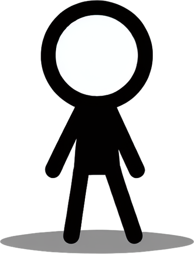 stickman.
Single Game Texture. In-Game asset. 2d. Blank background. High contrast. No shadows.