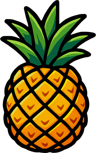 make the pineapple.
In-Game asset.  2d.  High contrast.  No shadows