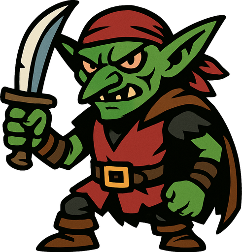 haydut goblin.
In-Game asset.  2d.  High contrast.  No shadows