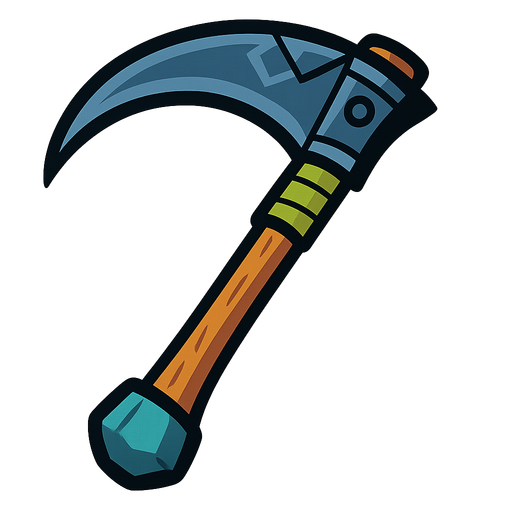 harvesting tool.
In-Game asset.  2d.  High contrast.  No shadows