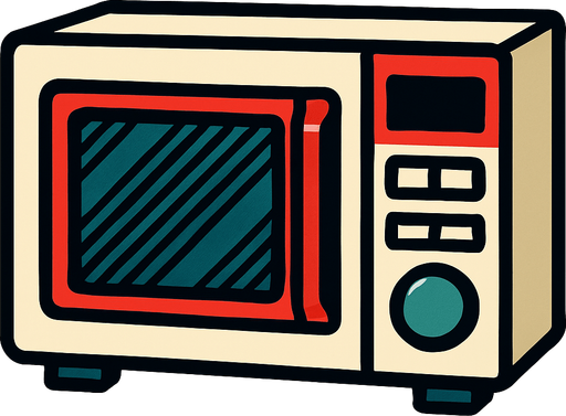 Microwave.
In-Game asset.  2d.  High contrast.  No shadows