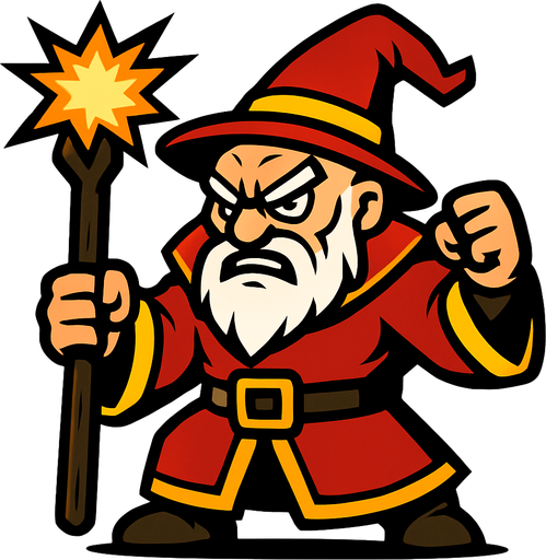 Mad strong wizard dc world 2d game.
In-Game asset.  2d.  High contrast.  No shadows