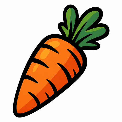 Tek bir havuç.
In-Game asset.  2d.  High contrast.  No shadows. No background