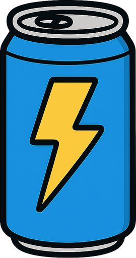 mavi enerji içeceği. No background. Transparent background. Blank background. No shadows. 2d. In-Game asset. flat