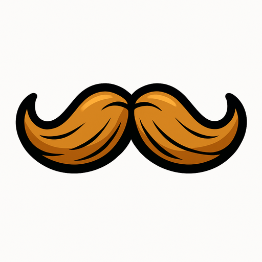 Mustache.
In-Game asset.  2d.  High contrast.  No shadows