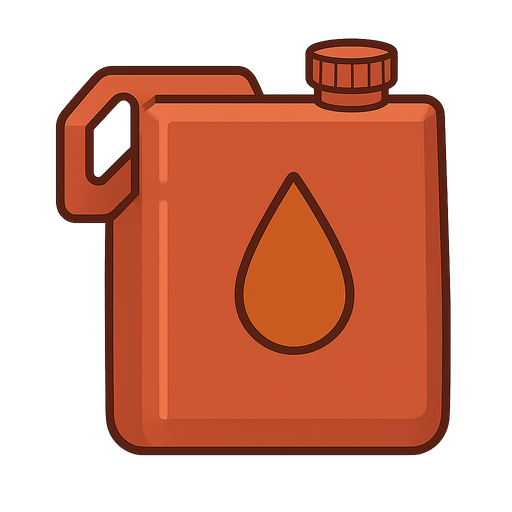 benzin bidonu. No background. Transparent background. Blank background. No shadows. 2d. In-Game asset. flat