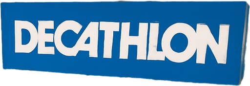 this is a bird's eye view of the inside of the decathlon store