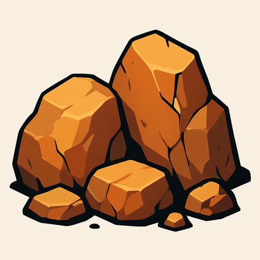 rocas grande.
In-Game asset.  2d.  High contrast.  No shadows