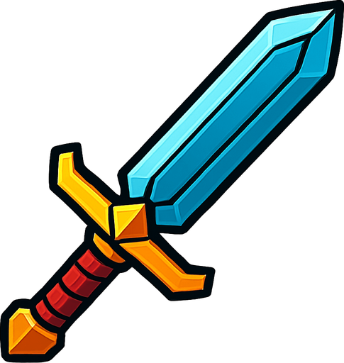 sword.
In-Game asset.  2d.  High contrast.  No shadows