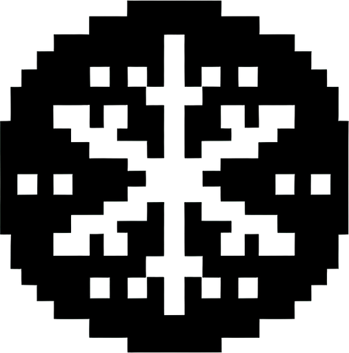 game coin with a snowflake symbol. pixelated. 8 bit. Single Game Texture. In-Game asset. 2d. Blank background. High contrast. No shadows.