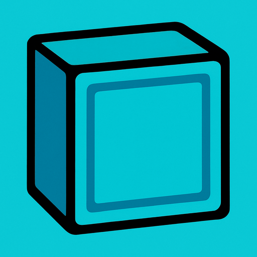 Cyan Block.
In-Game asset.  2d.  High contrast.  No shadows