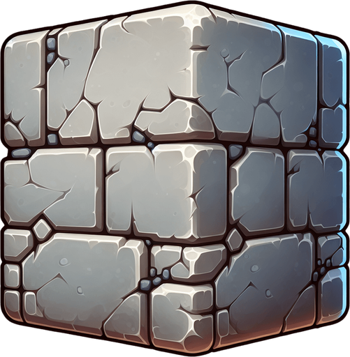 taş resmi.
Single Game Texture. In-Game asset. 2d. Blank background. High contrast. No shadows.