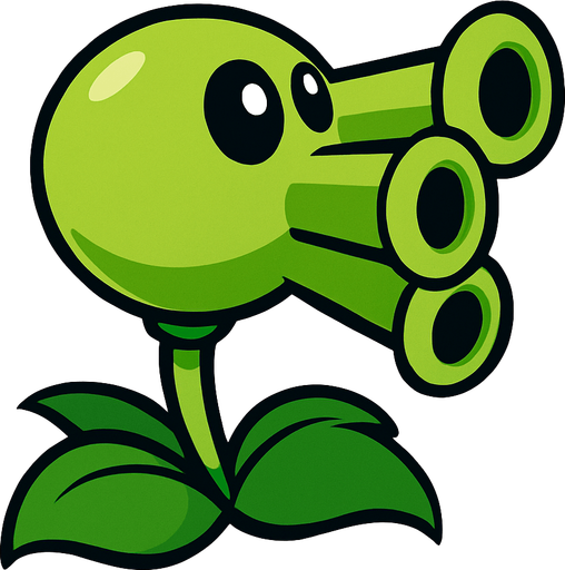 una tripitidora de pvz 2 mirando a la derecha.
In-Game asset.  2d.  High contrast.  No shadows