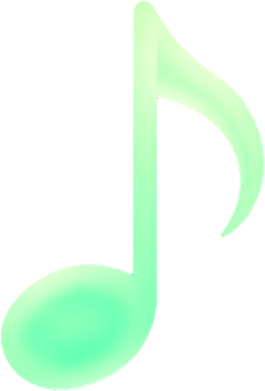 A single glowing green melody symbol in the center, surrounded by soft blue light, abstract sound waves gently radiating outward, dreamy and minimalistic background, magical atmosphere, high contrast lighting, perfect for a music-themed game, 4K, highly detailed.
In-Game asset.  2d.  High contrast.  No shadows