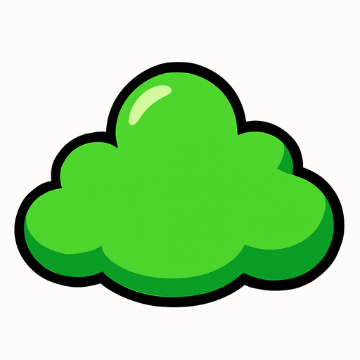 cloud green.
In-Game asset.  2d.  High contrast.  No shadows