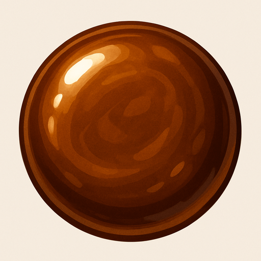 gerçekçi bir şeker. yuvarlak bir şeker ve kahverengi renk. aynı candy2 deki gibi olsun.
In-Game asset.  2d.  High contrast.  No shadows