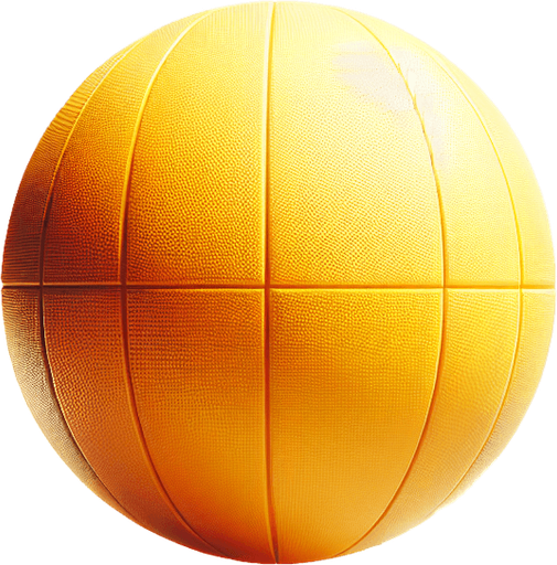 yellow ball.
Single Game Texture.  In-Game asset.  2d.  Blank background.  High contrast.  No shadows