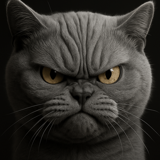 exagerate expression.
gray fur