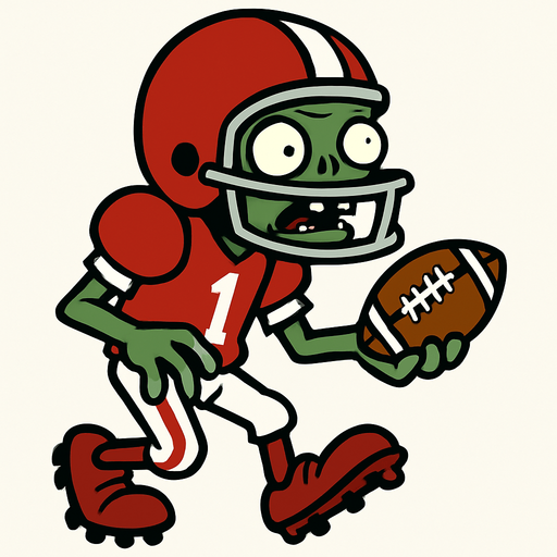 Football zombie.
In-Game asset.  2d.  High contrast.  No shadows