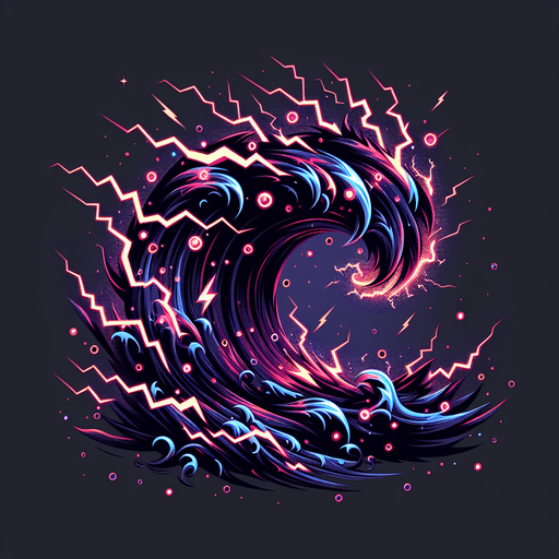 dark electric wave explosive.
Single Game Texture.  In-Game asset.  2d.  Blank background.  High contrast.  No shadows