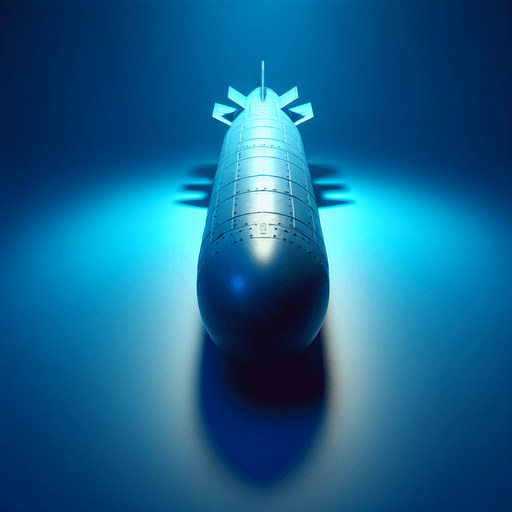 blue light horizontal torpedo.
Single Game Texture.  In-Game asset.  2d.  Blank background.  High contrast.  No shadows