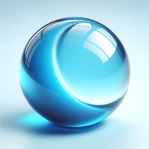 Generate a high-quality icon asset of the specific **blue candy** shown in the provided Candy Crush screenshot.

*   **Shape:** A smooth, **round, slightly flattened sphere or thick disc** shape with perfectly curved edges. It should look plump and solid.
*   **Color:** A bright, **vibrant, medium blue**. Clear and saturated, avoiding overly dark (navy) or light (sky blue) tones.
*   **Surface & Finish:** **Highly glossy** and reflective, like polished hard candy or a glass marble. The surface should look perfectly smooth.
*   **Lighting & Highlights:** Features a **prominent, distinct, curved white specular highlight** positioned near the **top-left edge**, following the candy's spherical contour. Additional subtle, broader highlights should be visible across the top surface, giving it dimension. Clear shading should be present on the bottom and right sides to emphasize its **3D, spherical volume**.
*   **Style:** Clean, **stylized 3D render**, matching the cheerful, polished, and sli.
Single Game Texture.  In-Game asset.  2d.  Blank background.  High contrast.  No shadows