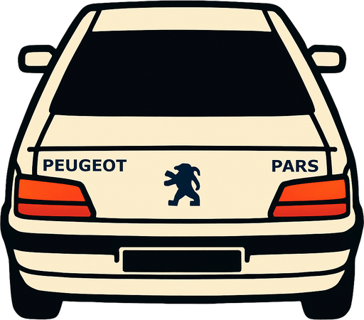 Peugeot pars arkasi ama yukaridan.
In-Game asset.  2d.  High contrast.  No shadows