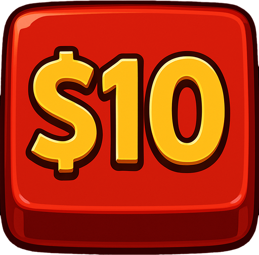 Change the button to say $10 and make it square.