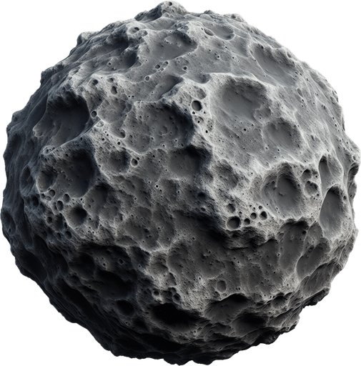 asteroid.
Single Game Texture.  In-Game asset.  2d.  No shadows