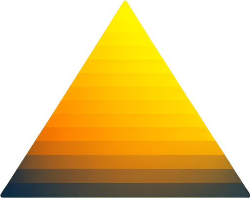 yellow colored triangle with a gradiant.
Single Game Texture. In-Game asset. 2d. Blank background. High contrast. No shadows.