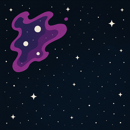 Nebula uzay arkaplan nebula oranı 3/10 olsun.
In-Game asset.  2d.  High contrast.  No shadows