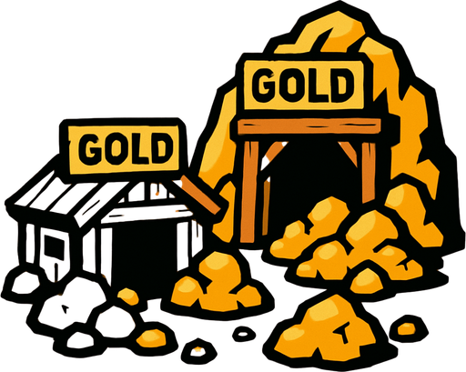 gold mines.
In-Game asset.  2d.  High contrast.  No shadows