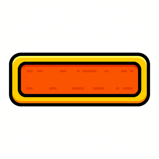 Long button.
In-Game asset.  2d.  High contrast.  No shadows