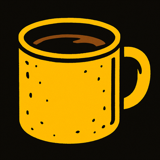 a coffee.
In-Game asset.  2d.  High contrast.  No shadows