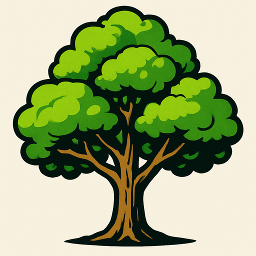Ağaç.
In-Game asset.  2d.  High contrast.  No shadows