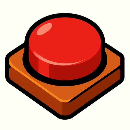 A red button.
In-Game asset.  2d.  High contrast.  No shadows