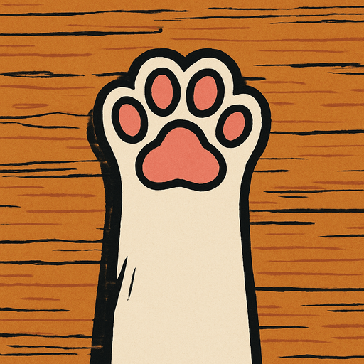 patita de gato encima de una mesa pero vista desde arriba
In-Game asset.  2d.  High contrast.  No shadows