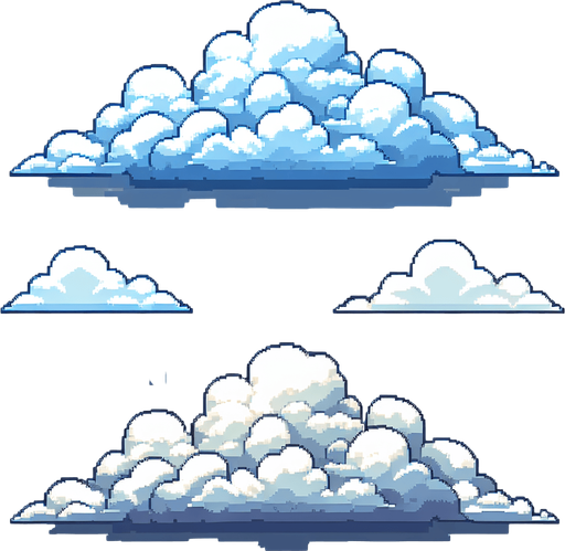 Fully Transparent cloud viewed from the top.
Single Game Sprite Texture.  No background.