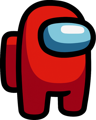 crewmate among us.
In-Game asset.  2d.  High contrast.  No shadows