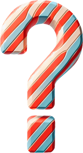 punto di domanda a modi caramelle.
Single Game Texture. In-Game asset. 2d. Blank background. High contrast. No shadows.