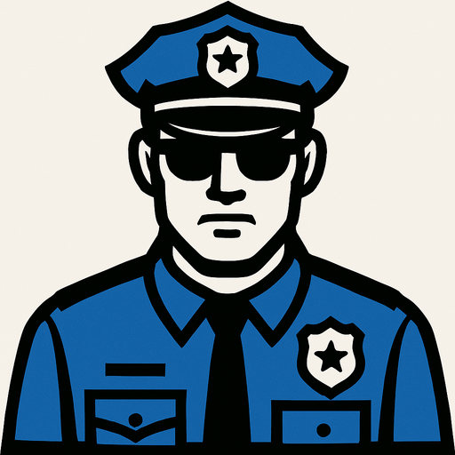 police.
In-Game asset.  2d.  High contrast.  No shadows