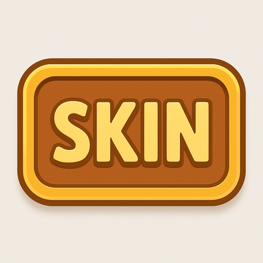Make a skin buton.
In-Game asset.  2d.  No shadows