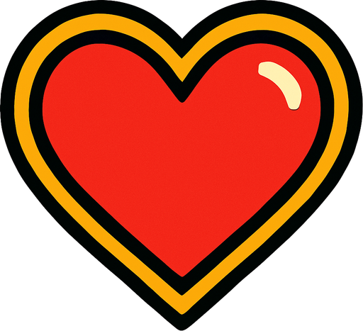 heart.
In-Game asset.  2d.  High contrast.  No shadows