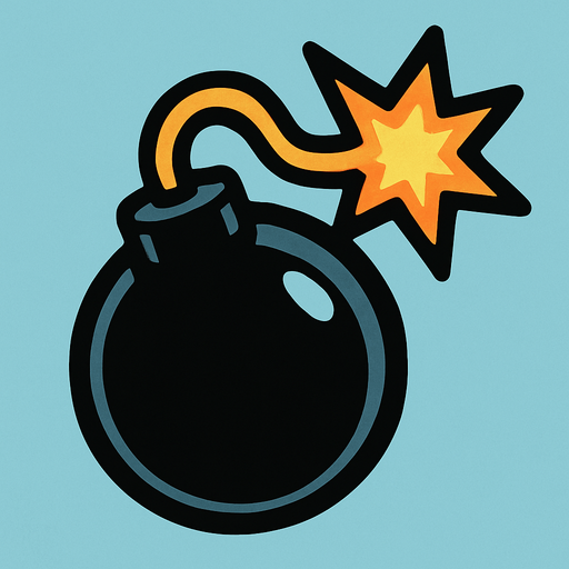Bomb.
In-Game asset.  2d.  High contrast.  No shadows